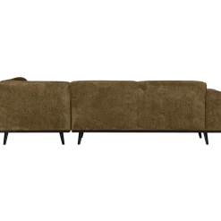 Woood Statement hoekbank rechts structure velvet brass