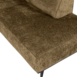 Woood Statement hoekbank rechts structure velvet brass