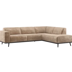 Woood Statement Hoekbank Rechts Chenille Velvet Taupe