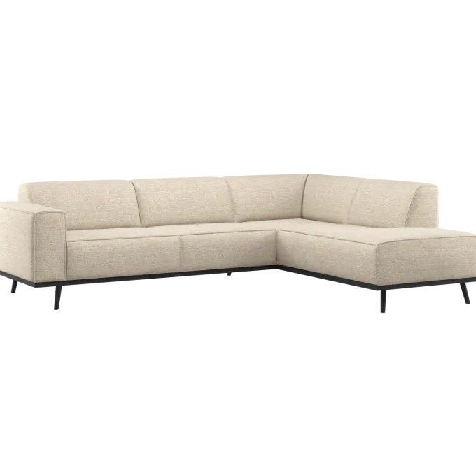 Woood Statement Hoekbank Rechts Beige Melange