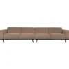 Woood Statement xl 4-zits bank 372 cm bouclé nougat