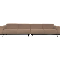 Woood Statement xl 4-zits bank 372 cm bouclé nougat