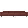 Woood Statement xl 4-zits bank 372 cm bouclé chestnut