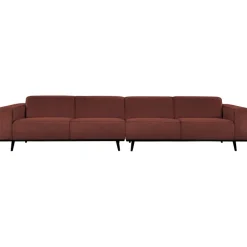 Woood Statement xl 4-zits bank 372 cm bouclé chestnut