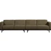 Woood Statement xl 4-zits bank 372 cm structure velvet bonsai