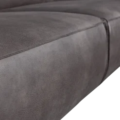 Woood Statement xl 4-zits bank 372 cm lederlook donkergrijs