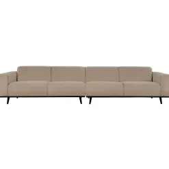 Woood Statement xl 4-zits bank 372 cm bouclé beige