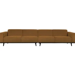 Woood Statement xl 4-zits bank 372 cm bouclé butter