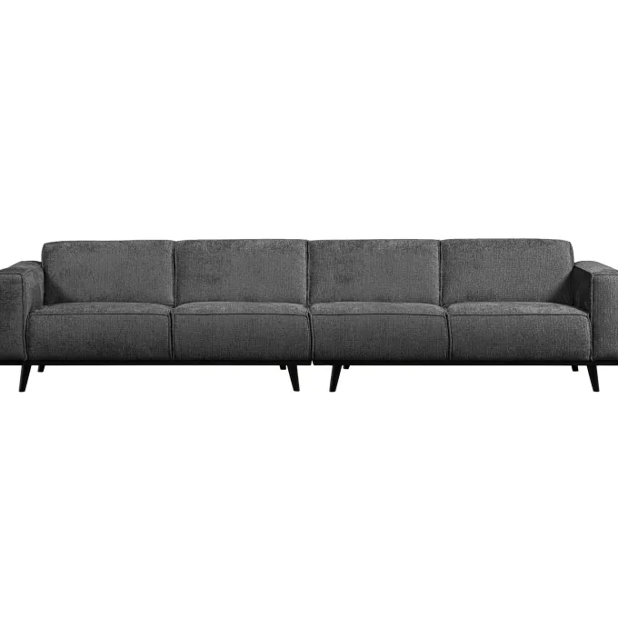 Woood Statement xl 4-zits bank 372 cm structure velvet mountain
