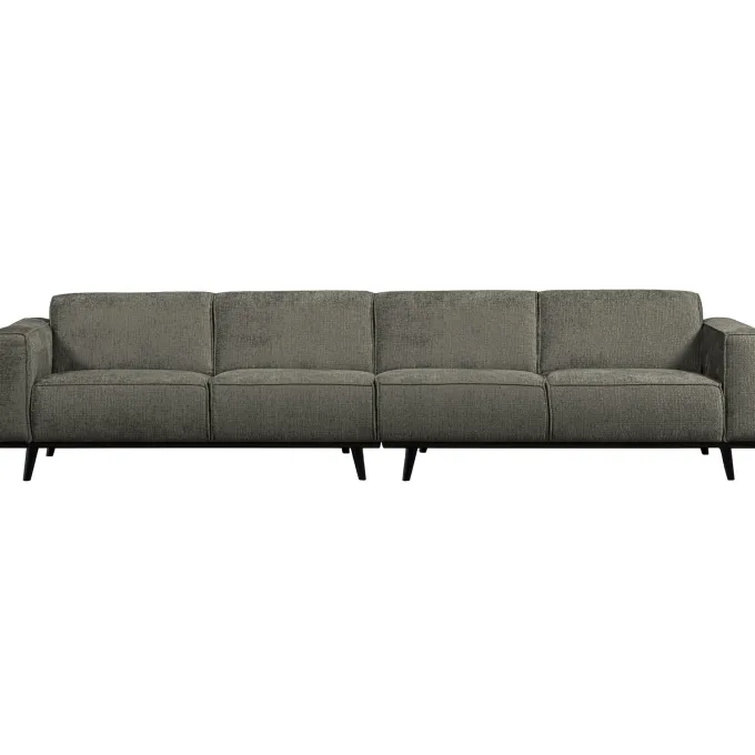 Woood Statement xl 4-zits bank 372 cm structure velvet frost