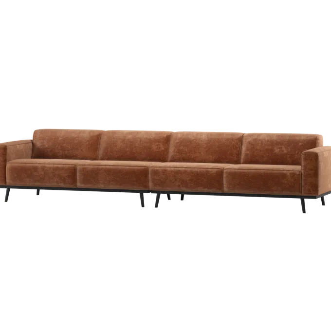 Woood Statement Xl 4-Zits Bank 372 Cm Chenille Velvet Terra