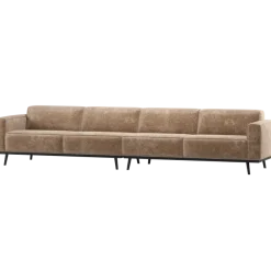 Woood Statement Xl 4-Zits Bank 372 Cm Chenille Velvet Taupe