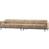 Woood Statement Xl 4-Zits Bank 372 Cm Chenille Velvet Perzikroze