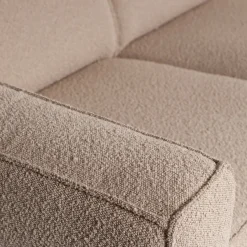 Woood Statement 3-zits bank 230 cm bouclé beige
