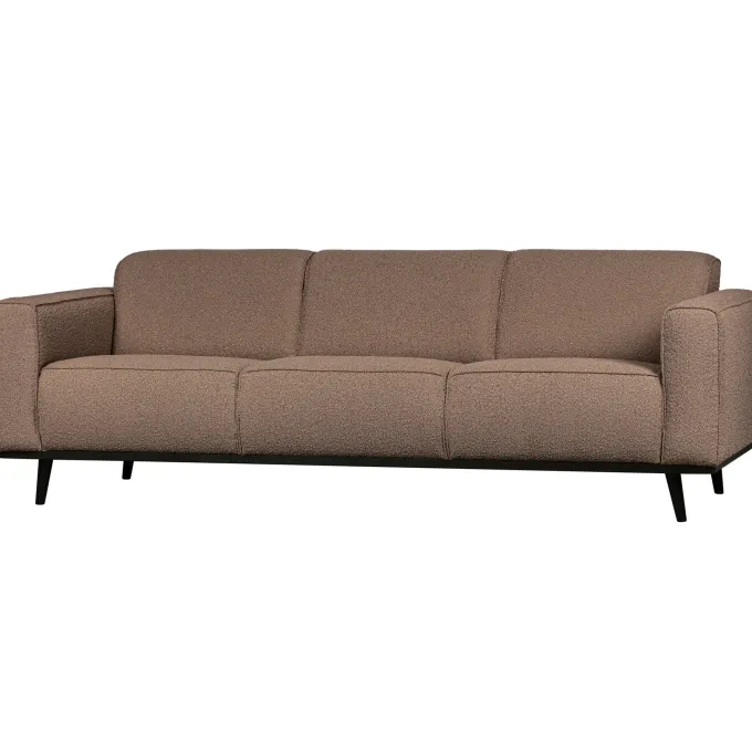 Woood Statement 3-zits bank 230 cm bouclé nougat