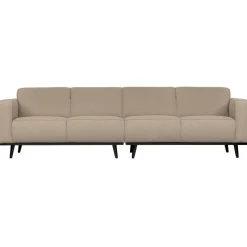 Woood Statement 4-zits bank 280 cm bouclé beige