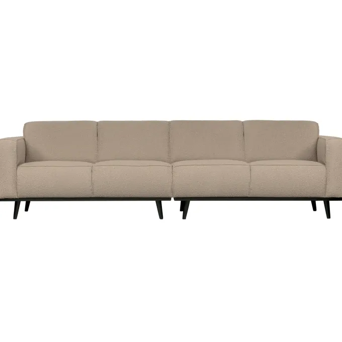 Woood Statement 4-zits bank 280 cm bouclé beige