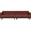 Woood Statement 4-zits bank 280 cm bouclé chestnut