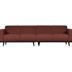 Woood Statement 4-zits bank 280 cm bouclé chestnut