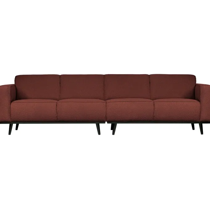 Woood Statement 4-zits bank 280 cm bouclé chestnut