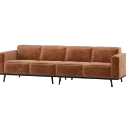 Woood Statement 4-Zits Bank 280 Cm Chenille Velvet Terra