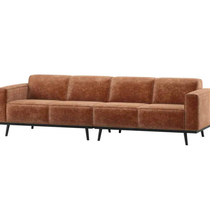 Woood Statement 4-Zits Bank 280 Cm Chenille Velvet Terra
