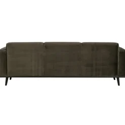 Woood Statement 3-zits bank 230 cm fluweel warm groen
