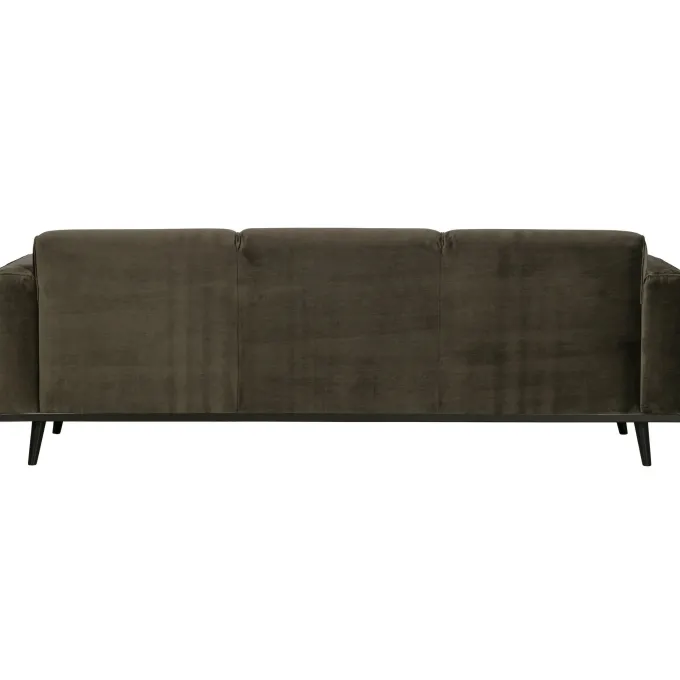 Woood Statement 3-zits bank 230 cm fluweel warm groen