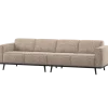 Woood Statement 4-Zits Bank 280 Cm Lichtbruin Melange