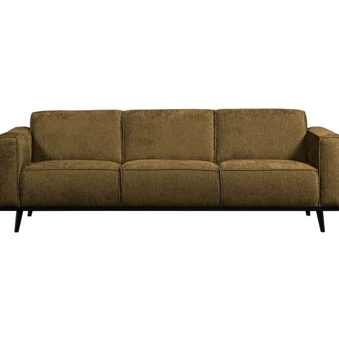 Woood Statement 3-zits bank 230 cm structure velvet brass