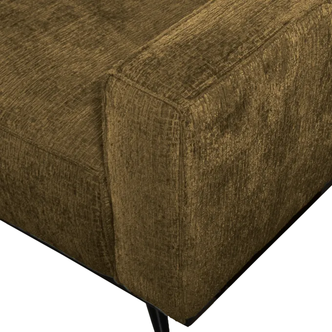 Woood Statement 3-zits bank 230 cm structure velvet brass