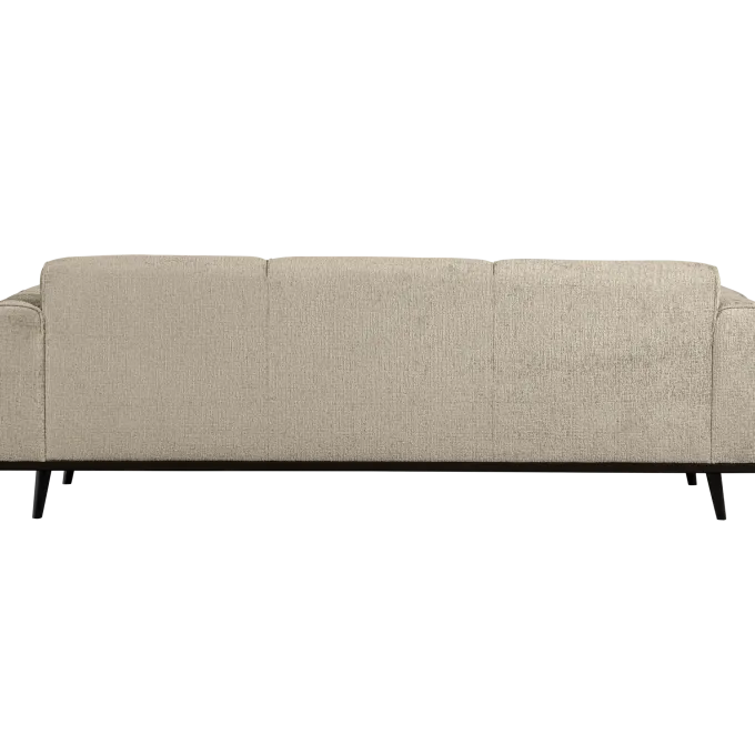 Woood Statement 3-zits bank 230 cm structure velvet wheatfield