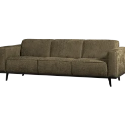 Woood Statement 3-zits bank 230 cm structure velvet bonsai