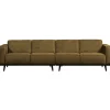 Woood Statement 4-zits bank 280 cm structure velvet brass
