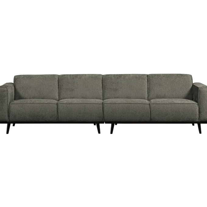 Woood Statement 4-zits bank 280 cm structure velvet frost