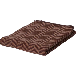 Woood Suna Plaid 130x170 Cm Katoen Bruin/Roze