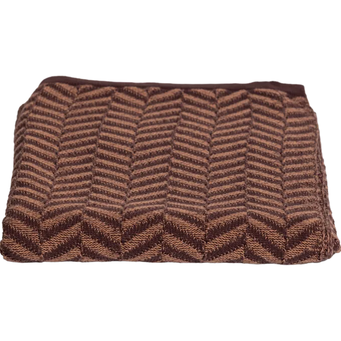Woood Suna Plaid 130x170 Cm Katoen Bruin/Roze