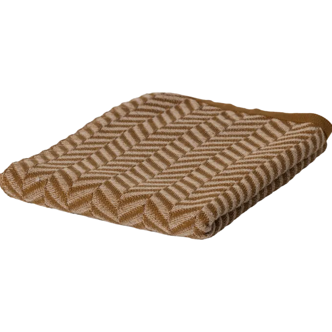 Woood Suna Plaid 130x170 Cm Katoen Honinggeel/Ecru