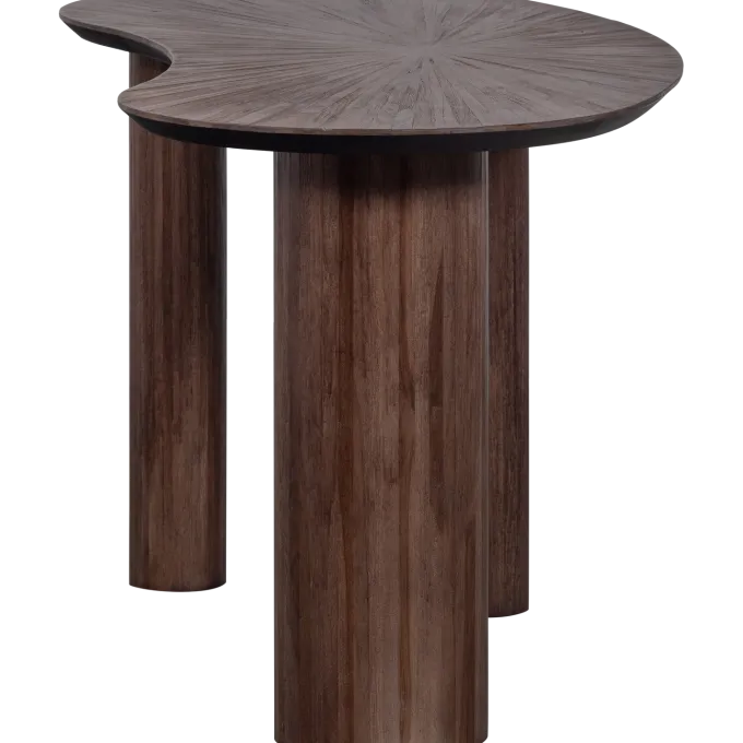 Woood Sun organische sidetable/bureau recycled teak bruin