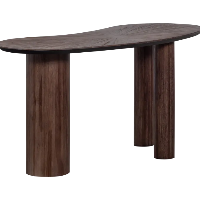 Woood Sun organische sidetable/bureau recycled teak bruin