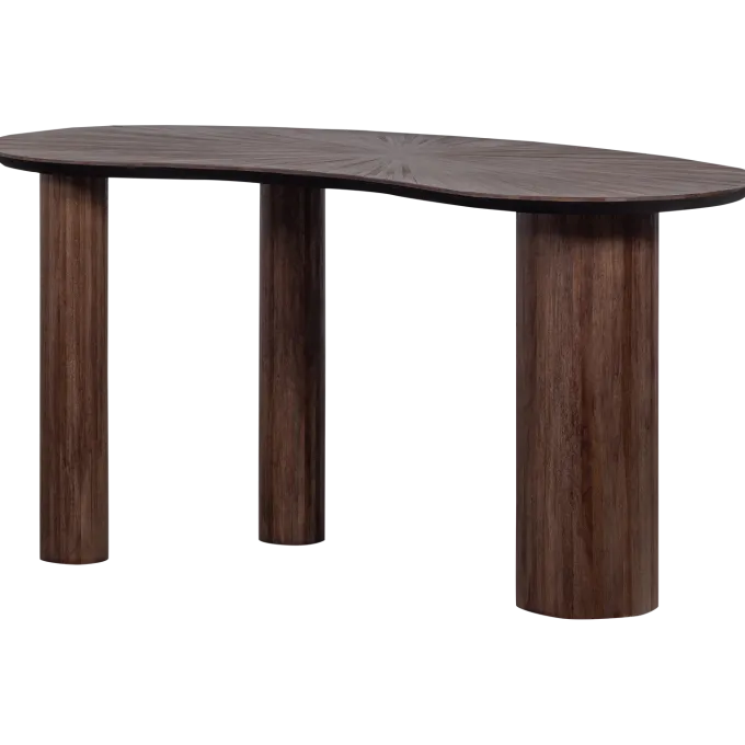 Woood Sun organische sidetable/bureau recycled teak bruin