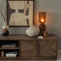 Woood Sun tv meubel met open vak recycled teak bruin