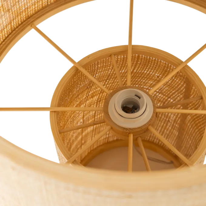 Woood Syro Tafellamp Raffia Naturel 55xo42 Cm