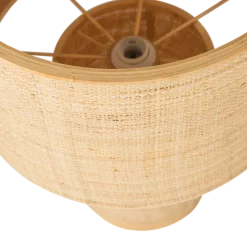 Woood Syro Tafellamp Raffia Naturel 55xo42 Cm
