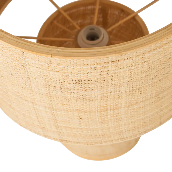 Woood Syro Tafellamp Raffia Naturel 55xo42 Cm