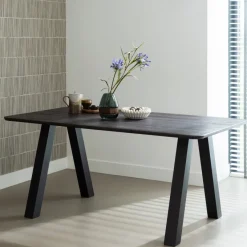 Woood Tablo eettafel afgerond vingerlas 160x90cm mystic brown [fsc]