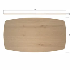 Woood Tablo eettafel deens ovaal dl 180x100cm transparant [fsc]