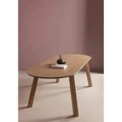 Woood Tablo eettafel ovaal vingerlas 220x90cm pebble grey [fsc]