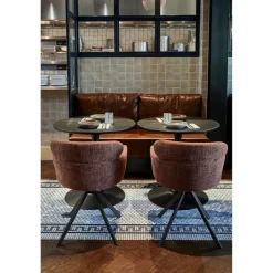 Woood Tablo eettafel rond vingerlas o80cm blacknight [fsc]