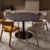 Woood Tablo eettafel rond vingerlas Ø120cm mystic brown [fsc]